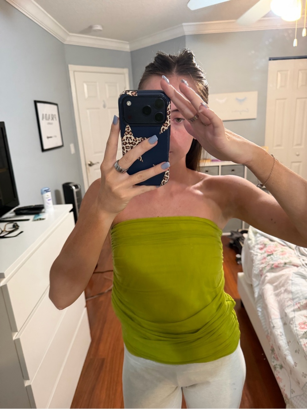 Zara Bright Lime Strapless Tube Top